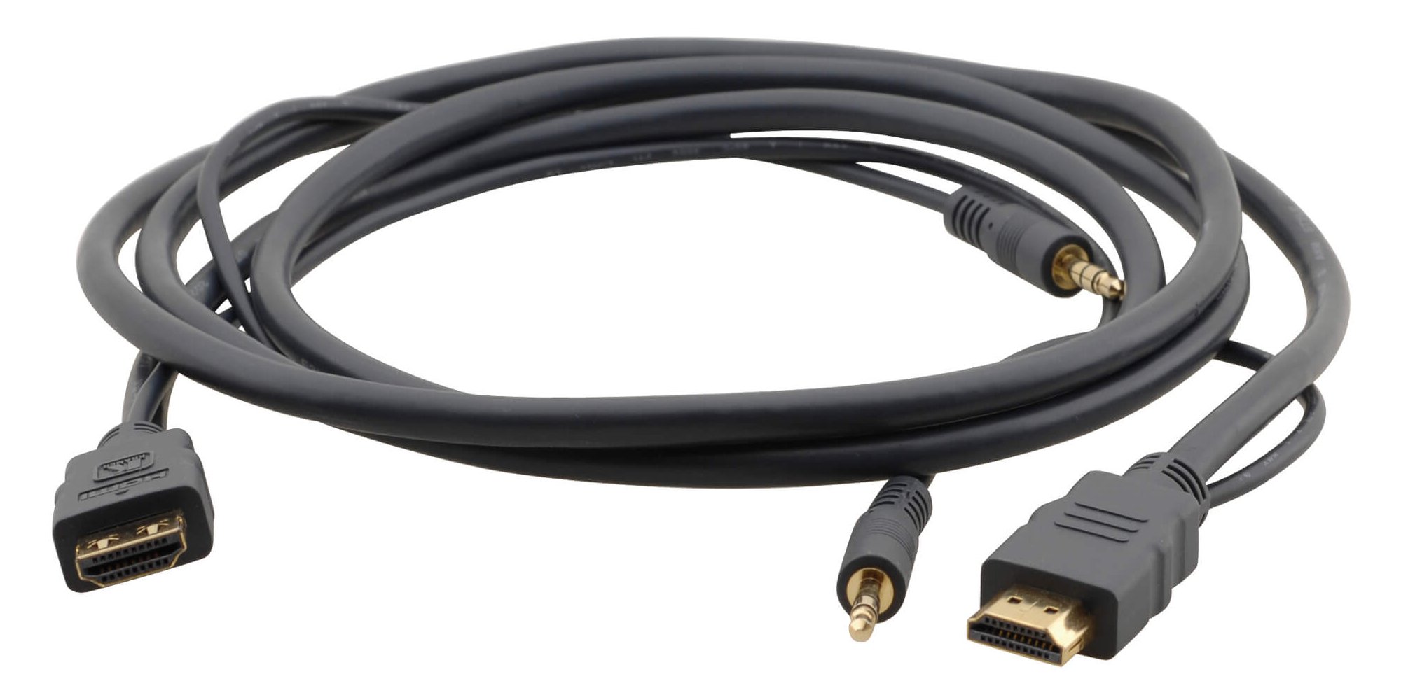 Kramer c-Mhma/mhma-10 cable hdmi de alta velocidad con ethernet y audio estéreo de 3.5 mm de 3m